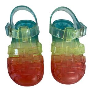 OshKosh B'gosh Marie Toddler Girls' Rainbow Jelly Sandals Size 5